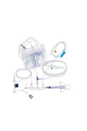 Medline Standard Manifold Kits - Standard High-Pressure Kit with 3-Port Right-Handed OFF Manifold, 72" Vented Spike Contrast Set, 8 mL Control Syringe, 2-Line Vented Waste Bag, 500 PSI - VASCSHPOFF1