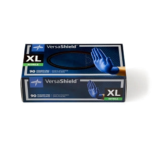 Medline VersaShield Powder-Free Nitrile Exam Gloves - VersaShield Fully Textured Powder-Free Nitrile Exam Gloves, Size XL - VS311XL