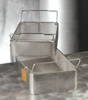 Medline Wire Mesh Instrument Sterilization Trays - Stainless Steel Wire Mesh Sterilization Tray, 3/4 Size, 15.75" x 9.5" x 4" - WGN43P100