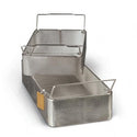 Medline Wire Mesh Instrument Sterilization Trays - Stainless Steel Wire Mesh Sterilization Tray, 3/4 Size, 15.75" x 9.5" x 4" - WGN43P100