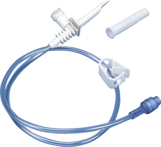 DeRoyal CT Transfer Set with Swabbable Valve - Case of 100