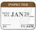 Medical Use Labels - Monthly Self-Laminating Inspection Labels