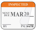 Medical Use Labels - Monthly Self-Laminating Inspection Labels