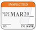 Medical Use Labels - Monthly Self-Laminating Inspection Labels