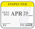 Medical Use Labels - Monthly Self-Laminating Inspection Labels