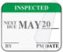 Medical Use Labels - Monthly Self-Laminating Inspection Labels