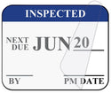 Medical Use Labels - Monthly Self-Laminating Inspection Labels
