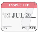 Medical Use Labels - Monthly Self-Laminating Inspection Labels