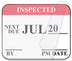 Medical Use Labels - Monthly Self-Laminating Inspection Labels