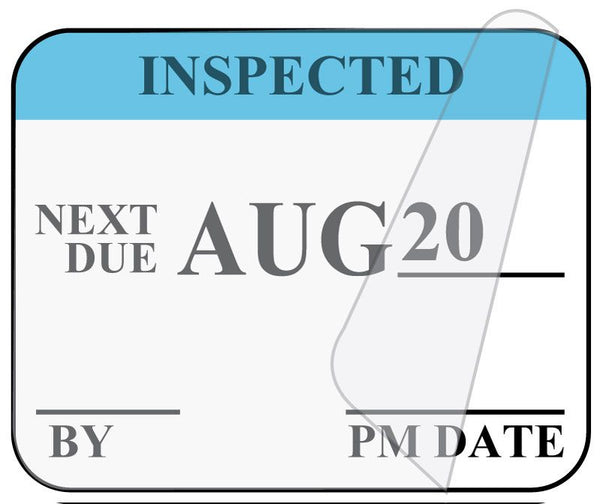 Medical Use Labels - Monthly Self-Laminating Inspection Labels