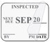 Medical Use Labels - Monthly Self-Laminating Inspection Labels