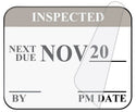 Medical Use Labels - Monthly Self-Laminating Inspection Labels
