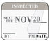 Medical Use Labels - Monthly Self-Laminating Inspection Labels