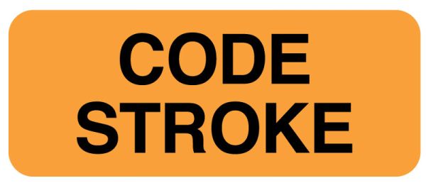 Medical Use Labels - Code Stroke Label, 2-1/4