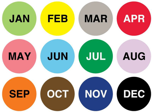 Medical Use Labels - Monthly Inventory Dots